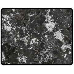 Dark Marble Camouflage Texture Print Fleece Blanket (medium)  by dflcprintsclothing