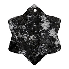 Dark Marble Camouflage Texture Print Ornament (snowflake) by dflcprintsclothing