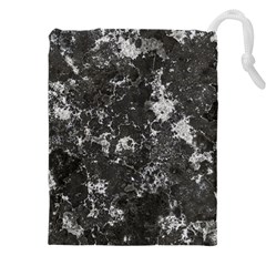 Dark Marble Camouflage Texture Print Drawstring Pouch (5xl) by dflcprintsclothing
