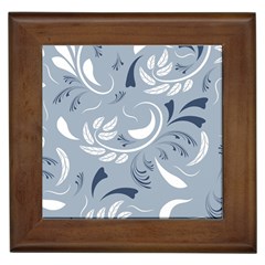 Folk Flowers Pattern Floral Surface Design Seamless Pattern Framed Tile by Eskimos