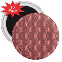 Flowers Pattern 3  Magnets (10 Pack)  by Sparkle