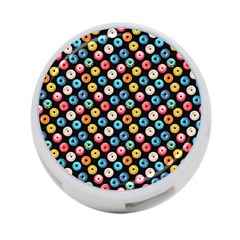 Multicolored Donuts On A Black Background 4-port Usb Hub (two Sides)