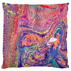 Painted Feathers Standard Flano Cushion Case (one Side) by kaleidomarblingart