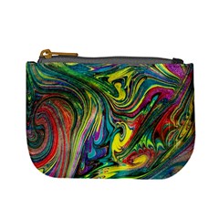 Intricate Painted Swirls Mini Coin Purse by kaleidomarblingart