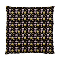 Shiny Pumpkins On Black Background Standard Cushion Case (two Sides) by SychEva