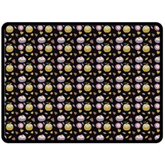 Shiny Pumpkins On Black Background Double Sided Fleece Blanket (large)  by SychEva