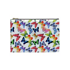 Bright Butterflies Circle In The Air Cosmetic Bag (medium) by SychEva