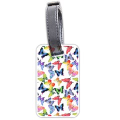Bright Butterflies Circle In The Air Luggage Tag (one Side) by SychEva