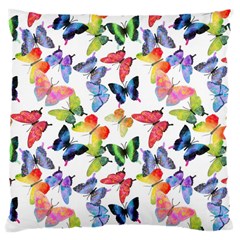 Bright Butterflies Circle In The Air Large Cushion Case (two Sides) by SychEva