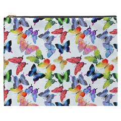 Bright Butterflies Circle In The Air Cosmetic Bag (xxxl) by SychEva