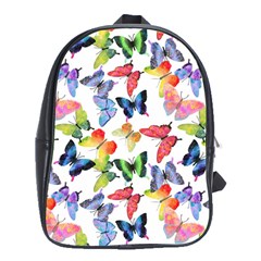 Bright Butterflies Circle In The Air School Bag (xl) by SychEva