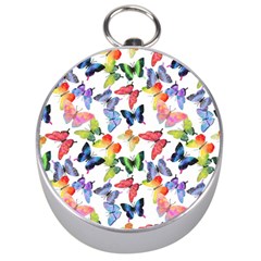 Bright Butterflies Circle In The Air Silver Compasses by SychEva
