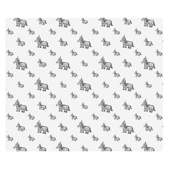 Grey Unicorn Sketchy Style Motif Drawing Pattern Double Sided Flano Blanket (small)  by dflcprintsclothing