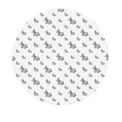 Grey Unicorn Sketchy Style Motif Drawing Pattern Mini Round Pill Box by dflcprintsclothing