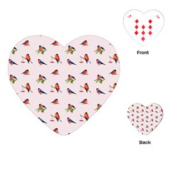 Bullfinches Sit On Branches Playing Cards Single Design (heart) by SychEva