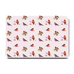 Bullfinches Sit On Branches Small Doormat 