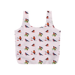 Bullfinches Sit On Branches Full Print Recycle Bag (s) by SychEva