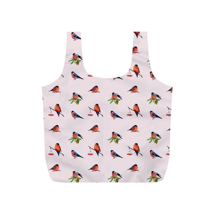 Bullfinches Sit On Branches Full Print Recycle Bag (S)