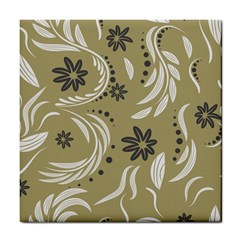 Folk Flowers Pattern Floral Surface Design Seamless Pattern Tile Coaster by Eskimos