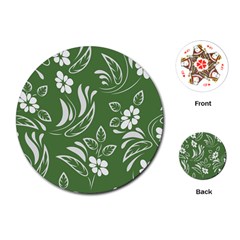 Folk Flowers Pattern Floral Surface Design Seamless Pattern Playing Cards Single Design (round) by Eskimos