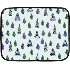 Coniferous Forest Double Sided Fleece Blanket (mini)  by SychEva