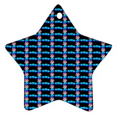 Cartoon Pattern Star Ornament (two Sides) by Sparkle