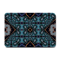 Blue Pattern Small Doormat  by Dazzleway