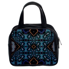 Blue Pattern Classic Handbag (two Sides)