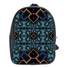 Blue Pattern School Bag (large) by Dazzleway