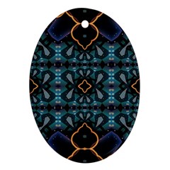 Blue Pattern Ornament (oval) by Dazzleway