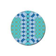 Turquoise Rubber Coaster (round)