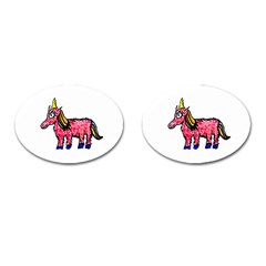 Unicorn Sketchy Style Drawing Cufflinks (oval) by dflcprintsclothing