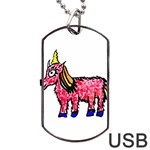 Unicorn Sketchy Style Drawing Dog Tag USB Flash (Two Sides) Back