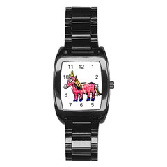 Unicorn Sketchy Style Drawing Stainless Steel Barrel Watch by dflcprintsclothing