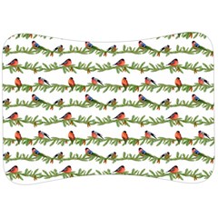Bullfinches On The Branches Velour Seat Head Rest Cushion by SychEva
