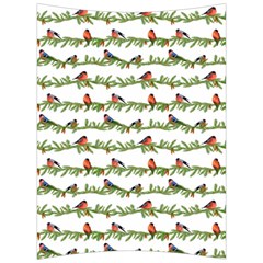 Bullfinches On The Branches Back Support Cushion by SychEva