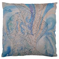 Convoluted Patterns Large Flano Cushion Case (two Sides) by kaleidomarblingart