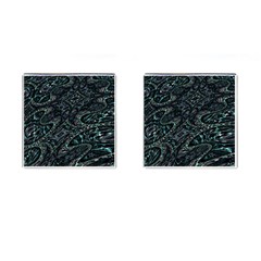 Emerald Distortion Cufflinks (square) by MRNStudios