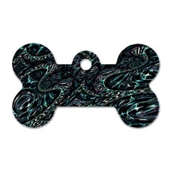 Emerald Distortion Dog Tag Bone (two Sides) by MRNStudios