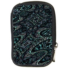 Emerald Distortion Compact Camera Leather Case by MRNStudios