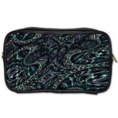 Emerald Distortion Toiletries Bag (one Side) by MRNStudios