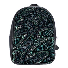 Emerald Distortion School Bag (xl) by MRNStudios