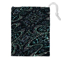 Emerald Distortion Drawstring Pouch (5xl) by MRNStudios