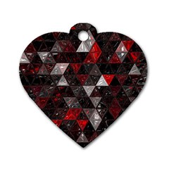 Gothic Peppermint Dog Tag Heart (two Sides) by MRNStudios