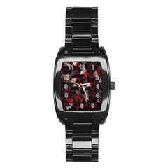 Gothic Peppermint Stainless Steel Barrel Watch by MRNStudios