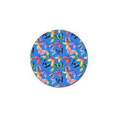 Bright Butterflies Circle In The Air Golf Ball Marker by SychEva