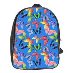 Bright Butterflies Circle In The Air School Bag (large) by SychEva