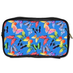 Bright Butterflies Circle In The Air Toiletries Bag (one Side) by SychEva