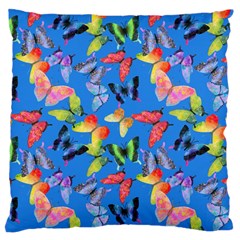 Bright Butterflies Circle In The Air Large Cushion Case (one Side) by SychEva