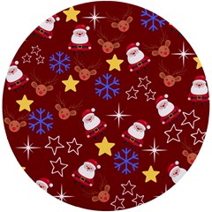 Santa Red Uv Print Round Tile Coaster